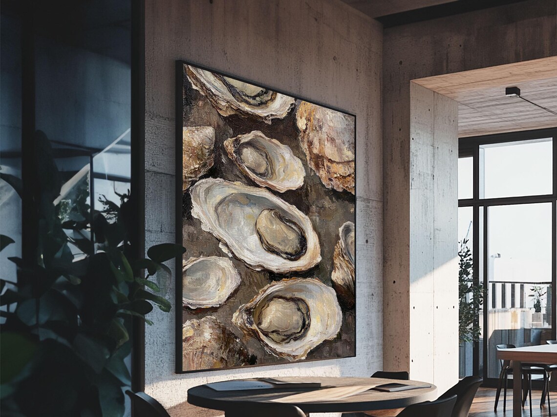 Oyster Shell Painting Print, Kitsch Kitchen Decor - Image 6