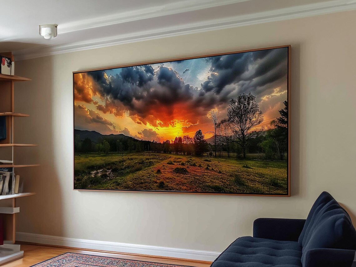 Sunset Over Texas Landscape Art Print, Photography Style - Image 5