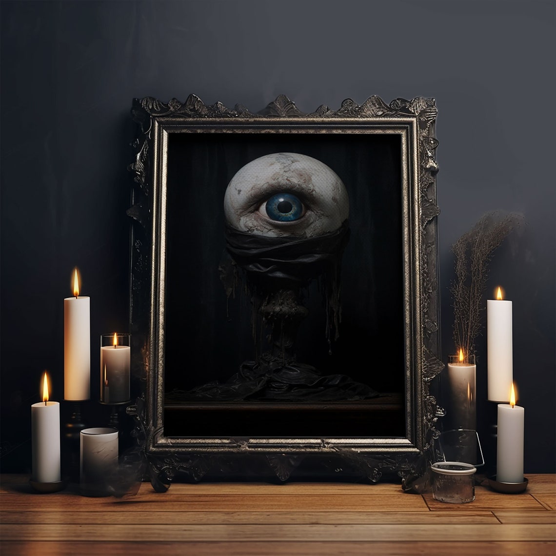 Giant Eyeball Cosmic Horror Dark Victorian Gothic Occult Art Poster - Image 5