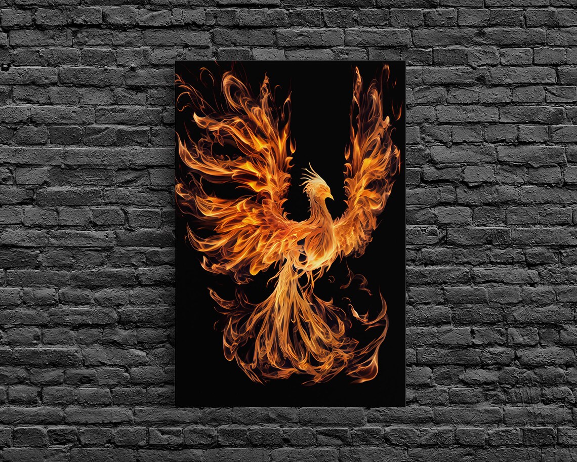 Phoenix Rebirth Art Print, Modern Abstract Decor - Image 6