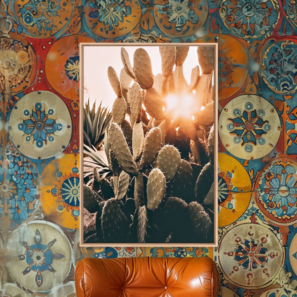 Arizona Cactus Desert Landscape, Minimalist Wall Art Print - Image 6