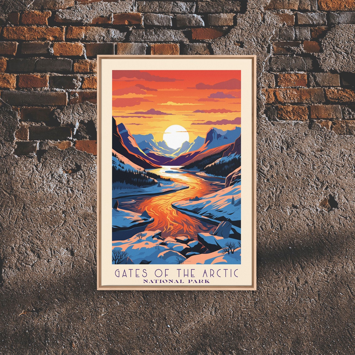 Gates Of The Arctic National Park Travel Poster Art Print Wall Art Alaska Travel Art Midcentury Modern Travel Decor Mcm Wall Art - Image 6