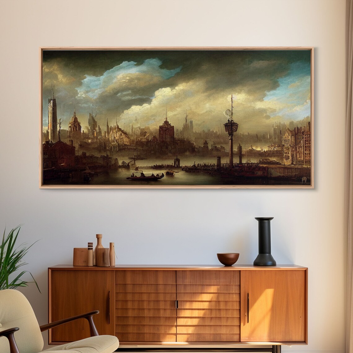 Victorian Steampunk Cityscape Concept Art Print - Image 6
