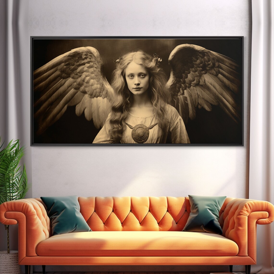 Tintype Angel Art Print, Guardian Angel Wall Art - Image 5