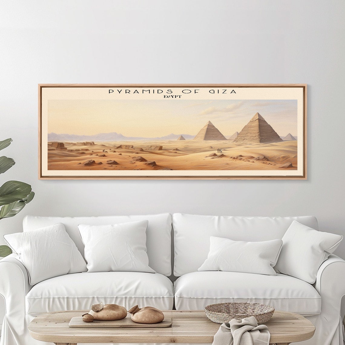 Pyramids of Giza Egypt Desert Sunset Panoramic Travel Wall Poster - Image 6