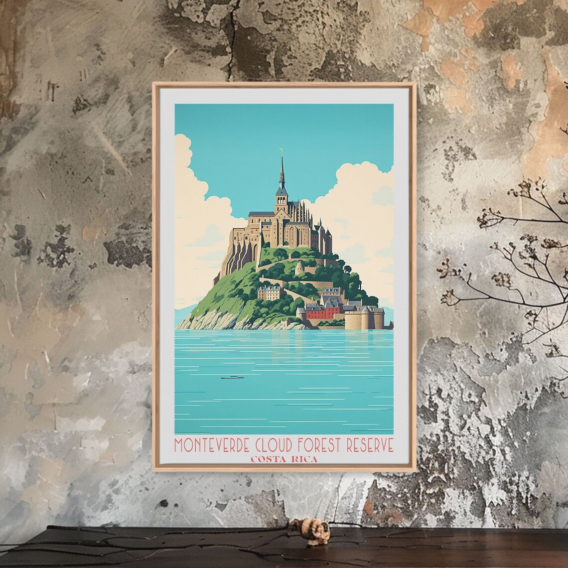 Mont Saint Michel France Abbey Tidal Island Sea View Travel Poster - Image 5