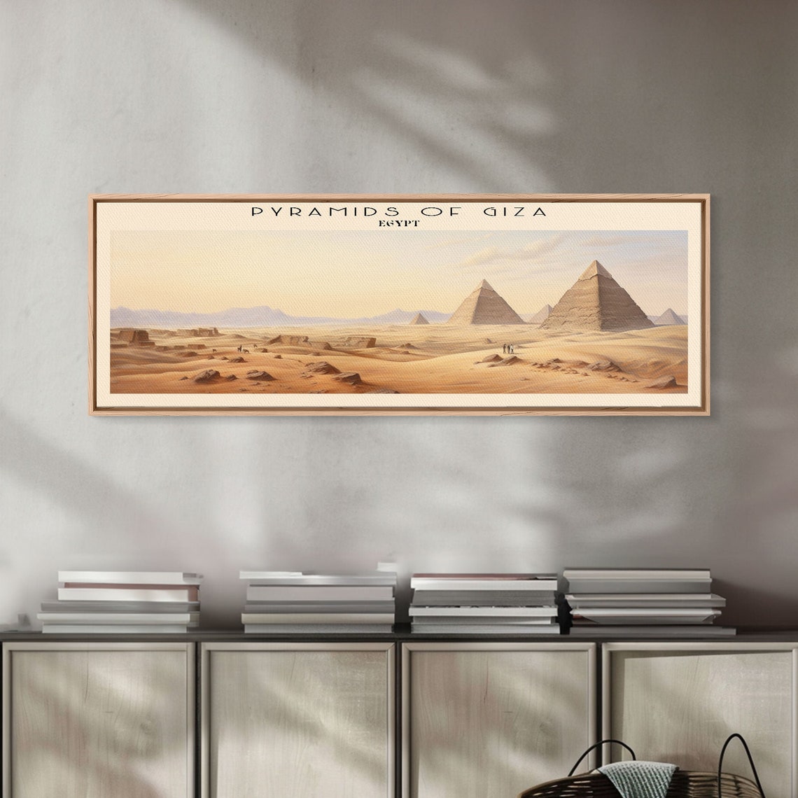 Pyramids of Giza Egypt Desert Sunset Panoramic Travel Wall Poster - Image 4