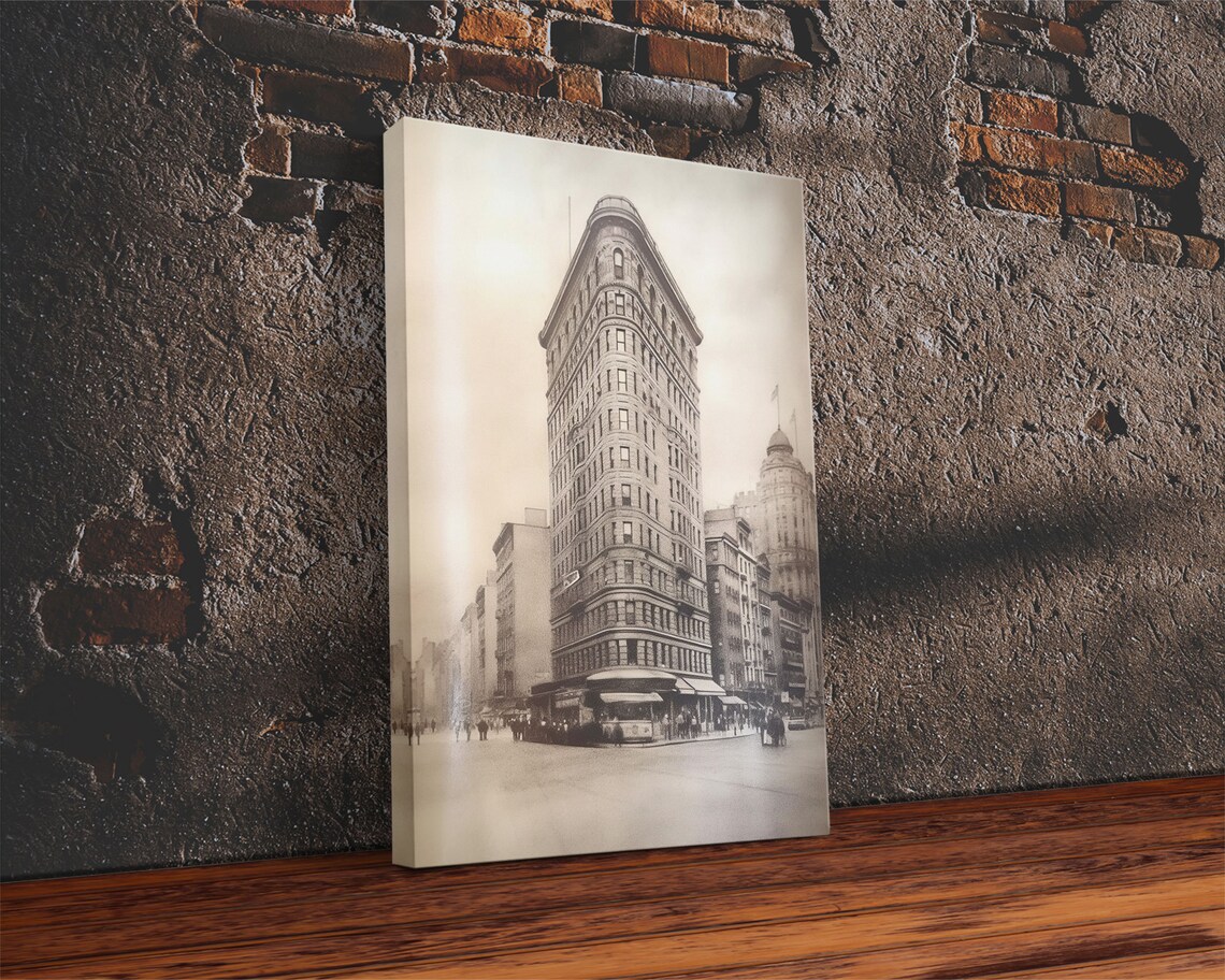 Flat Iron New York City Art Print, Charcoal Drawing - Image 2