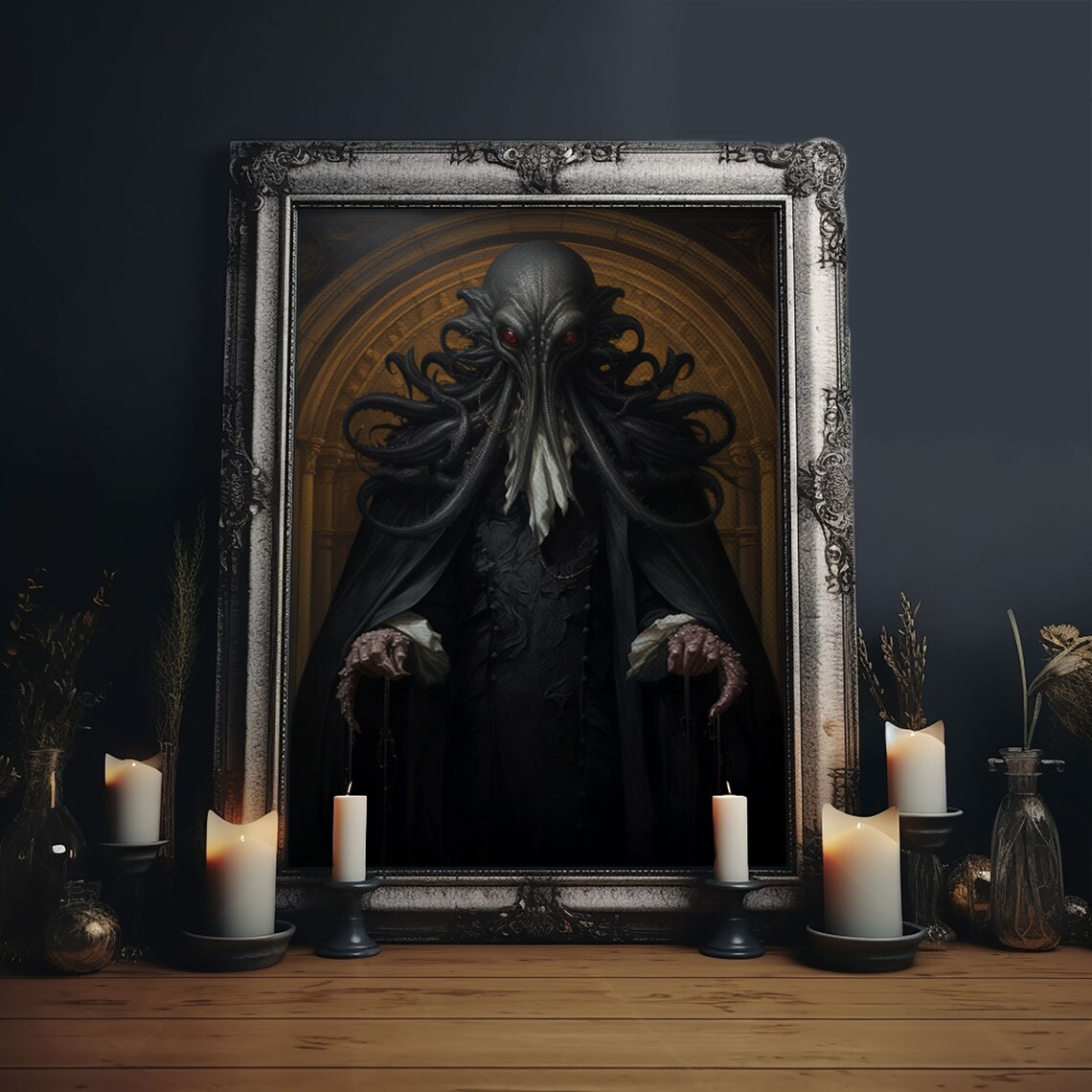 Cthulhu Victorian Portrait, Gothic Halloween Art Print - Image 6