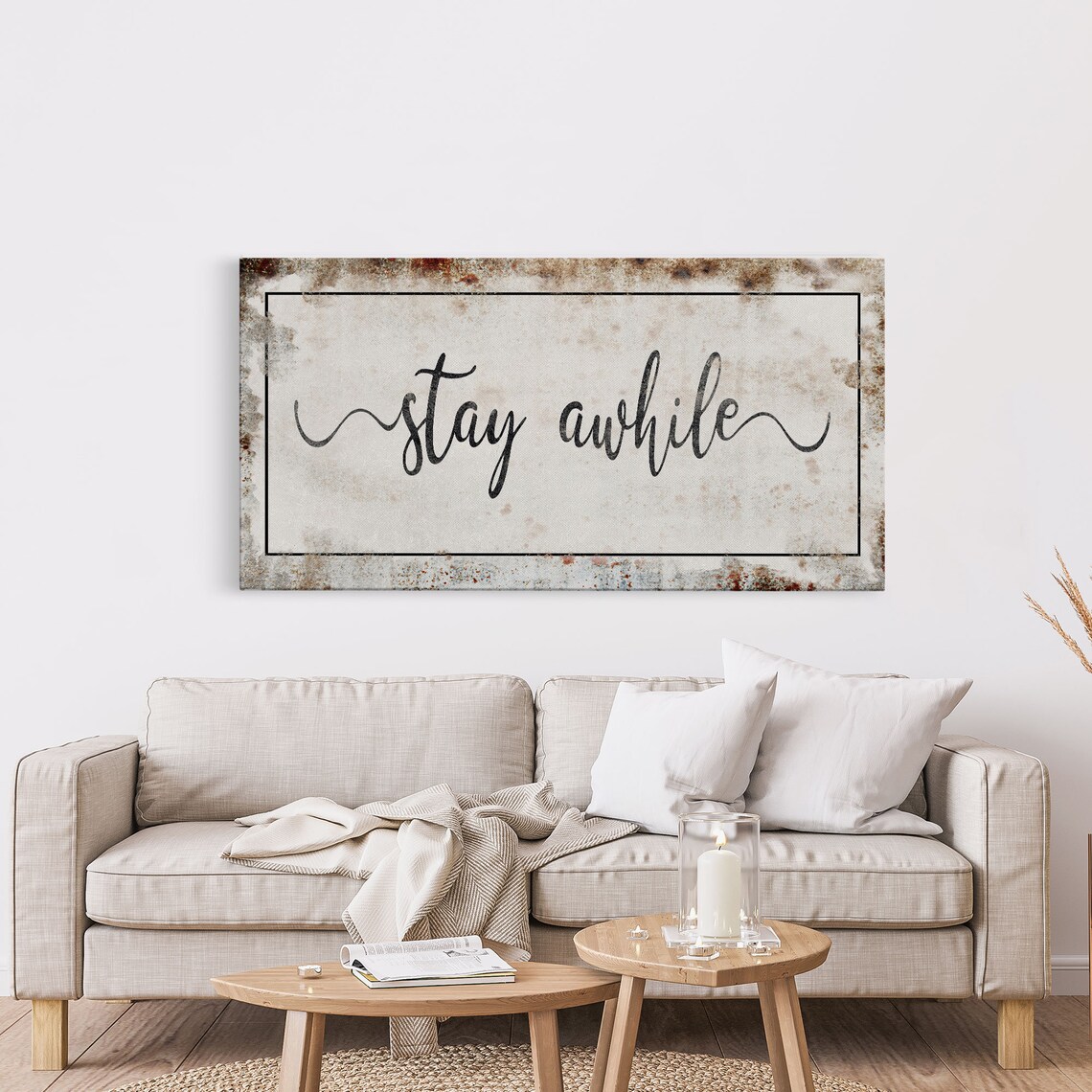 Stay Awhile Art Print, Living Room Wall Decor - Image 5