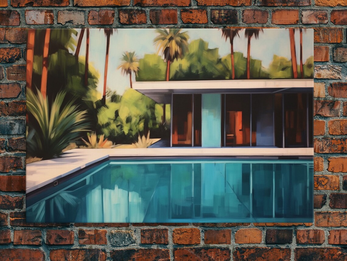 Pool House Mid-Century Modern Architectural Art Print - Image 4