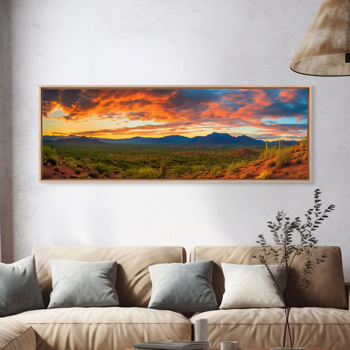 Saguaro National Park Panorama Landscape Art Print - Image 3