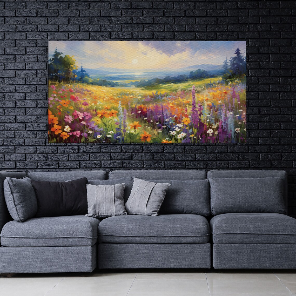 The Meadow Landscape Art Print, Guest Room Decor - Image 4