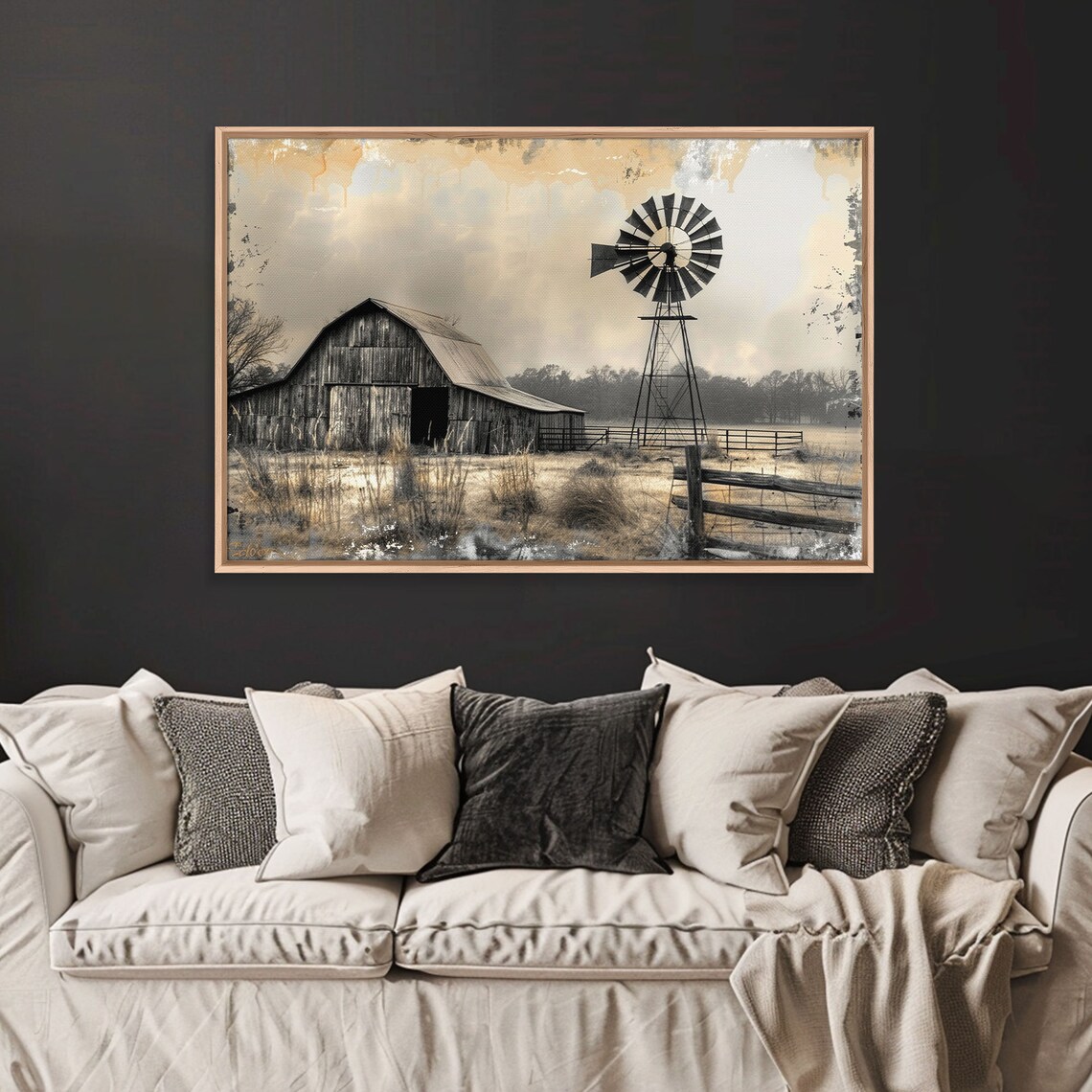 Old Barn Minimalist Farmhouse Rustic Art Print - Image 5
