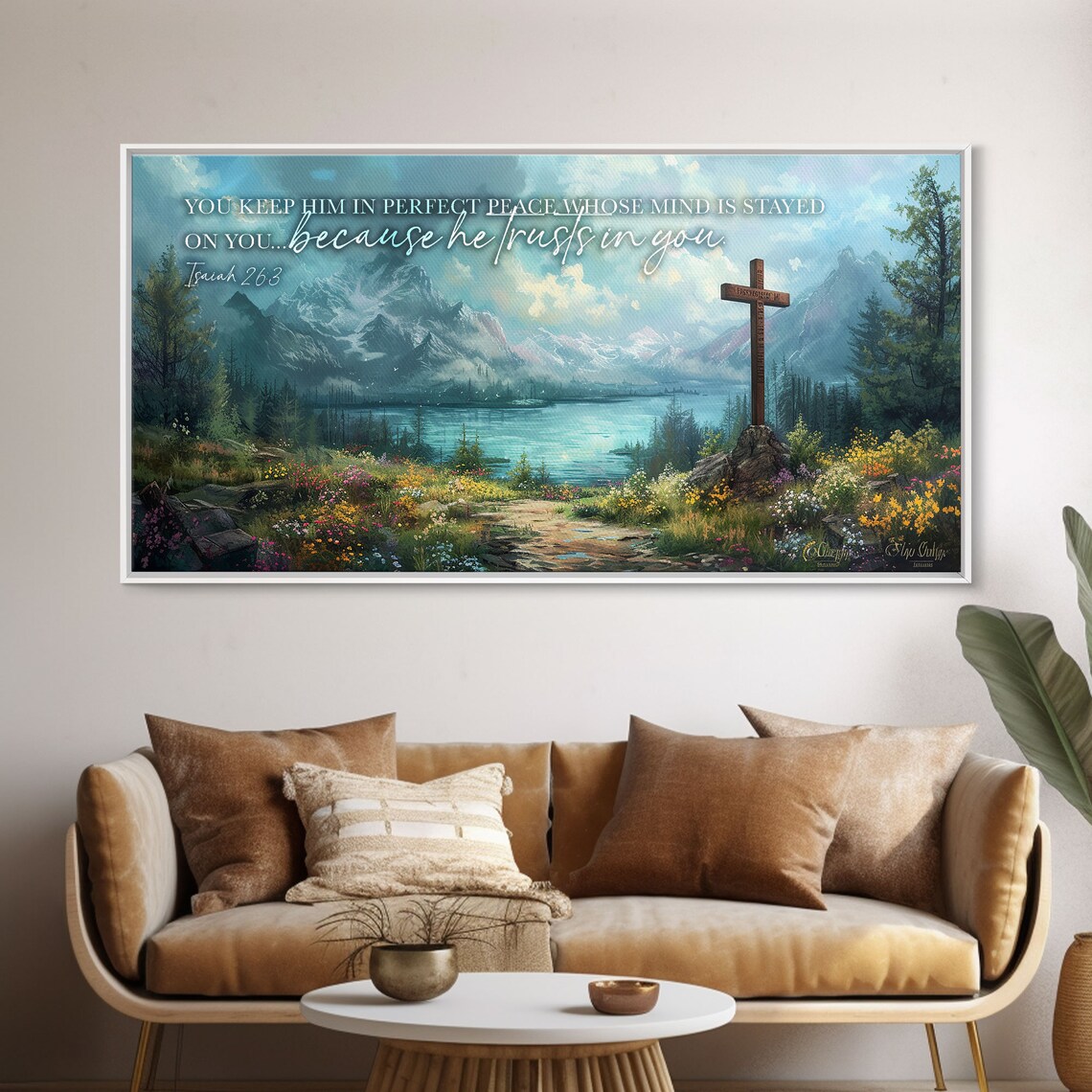 Isaiah 26:3 Scripture Wall Art, Christian Art Print - Image 6