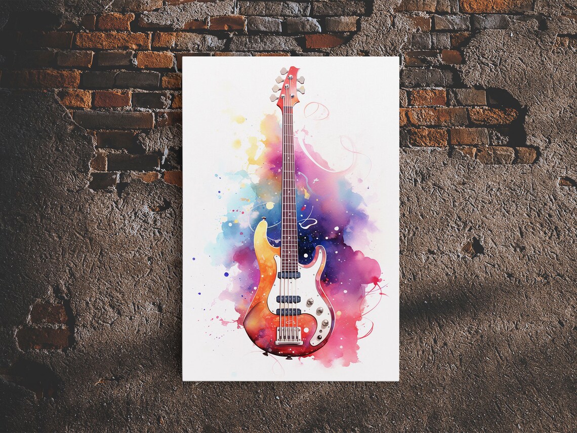 Electric Guitar Graffiti Art Print, Rock N Roll Decor