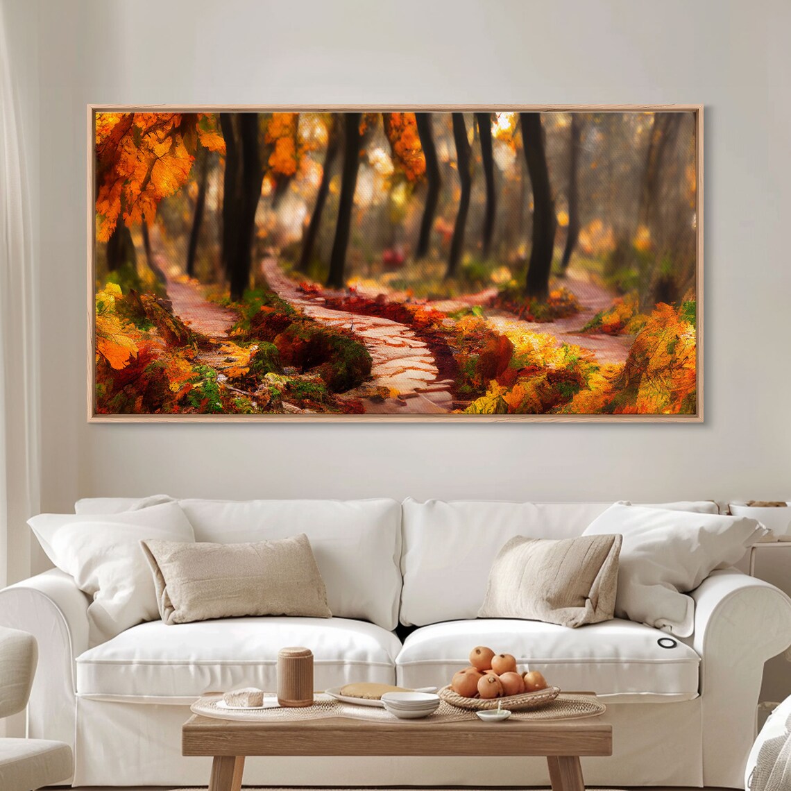 Autumn Forest Trail Winding Path Golden Foliage Woodland Landscape Poster - Image 5