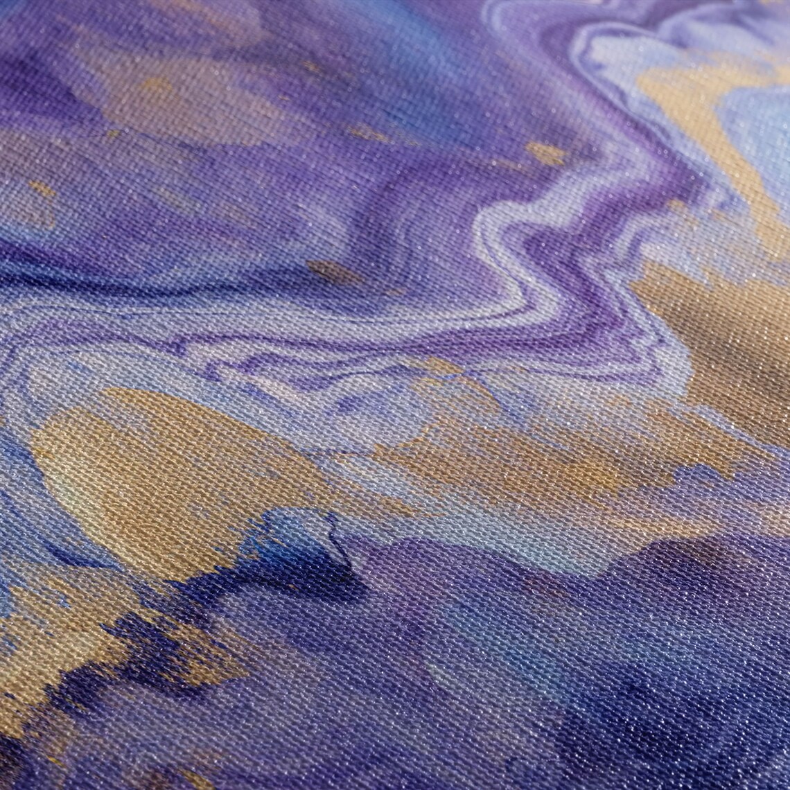 Purple Marble Abstract Art Print, Modern Gold - Image 2