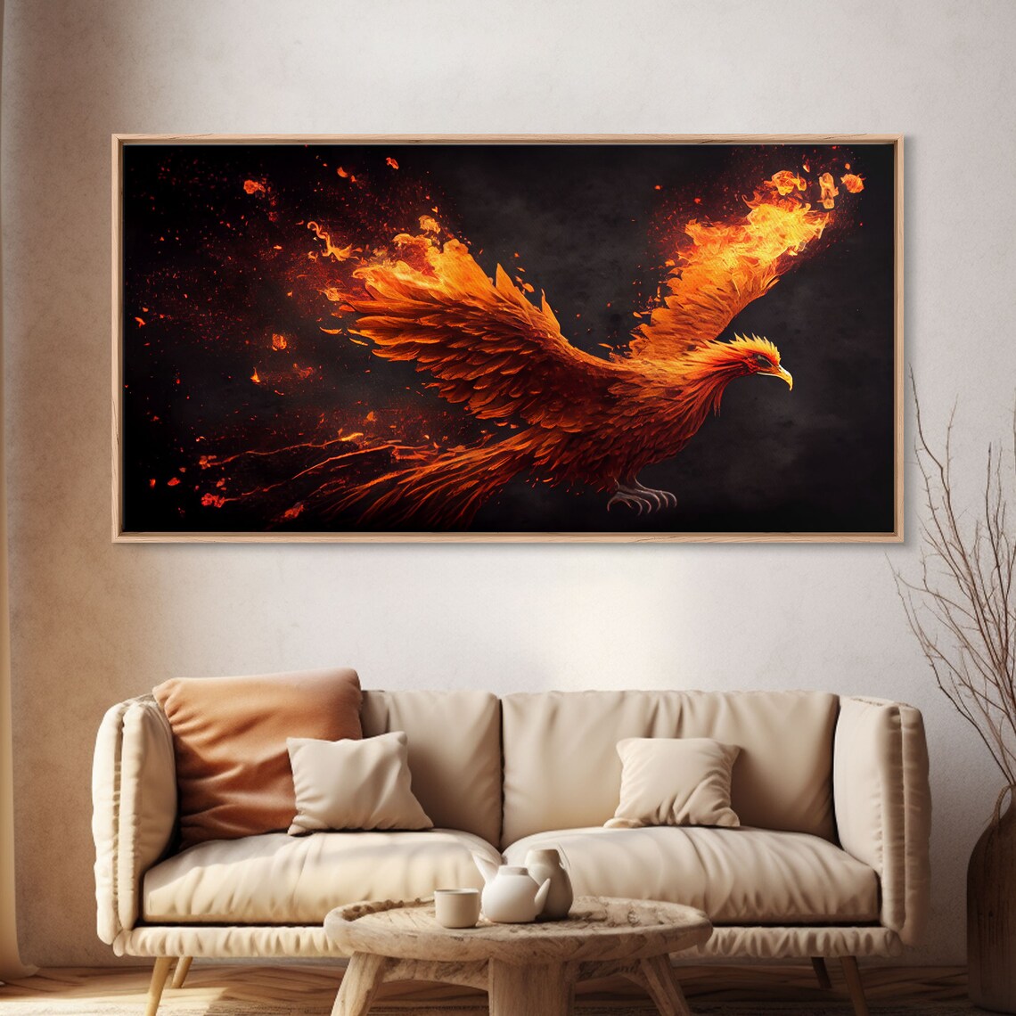 Phoenix Bursting Into Flames, Unique Wall Art Gift - Image 4