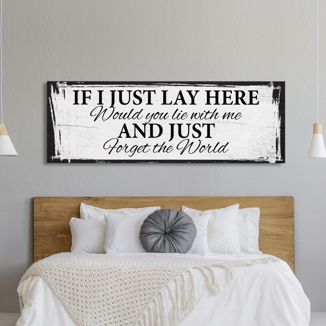 If I Lay Here Bedroom Sign, Above Bed Wall Art Print - Image 4
