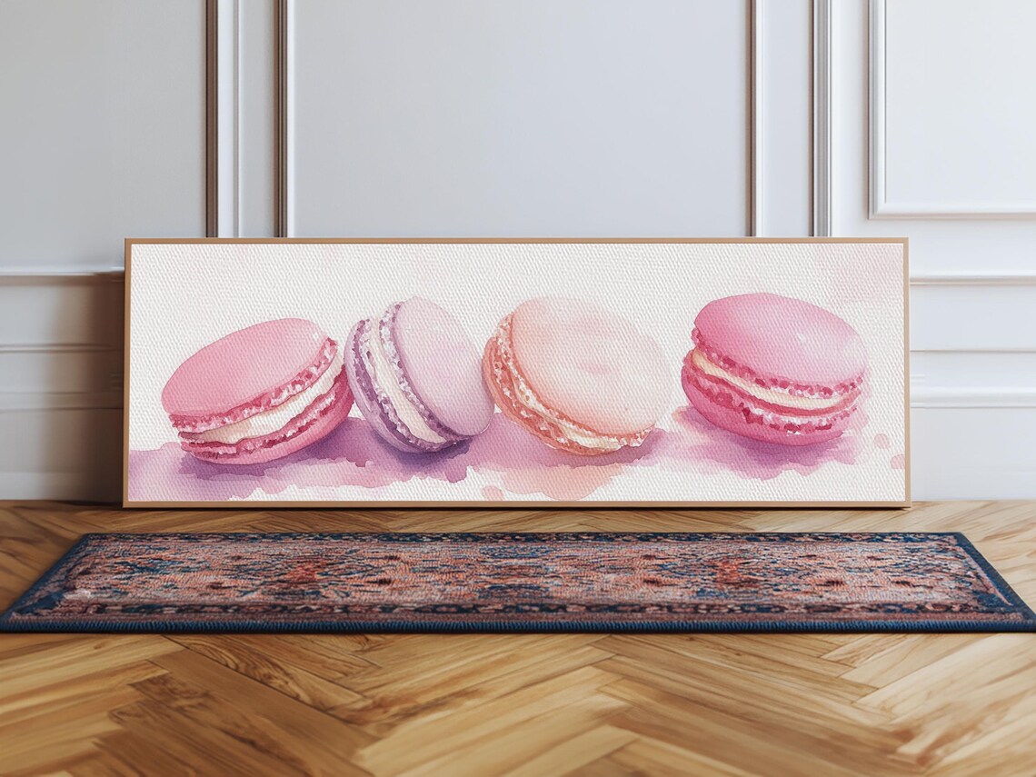 Macaron Painting, Cottagecore French Dessert Art Print