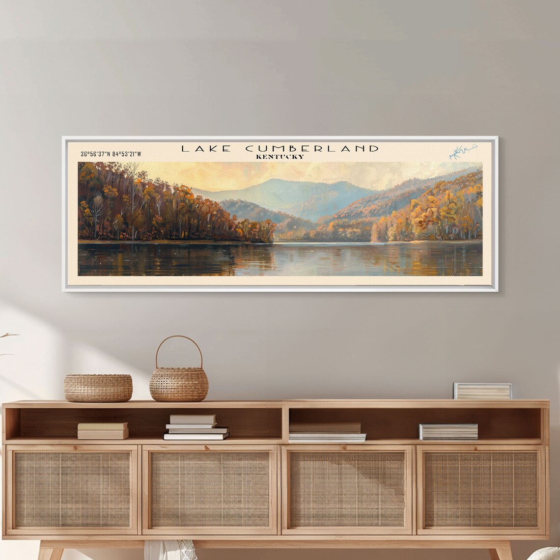 Cumberland Lake Travel Poster, Modern Nature Art - Image 4