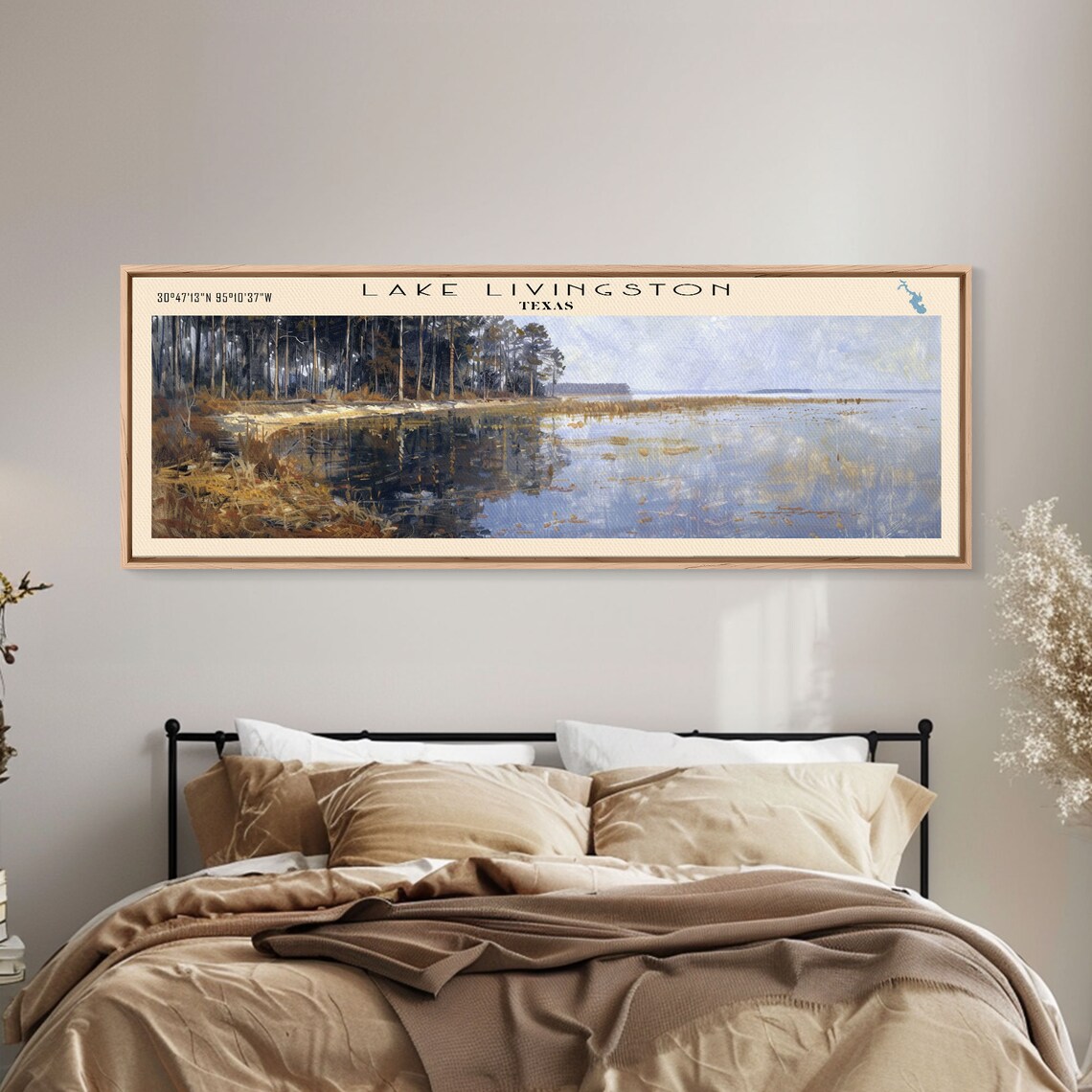 Lake Livingston Texas Travel Poster, Lake House Decor - Image 3