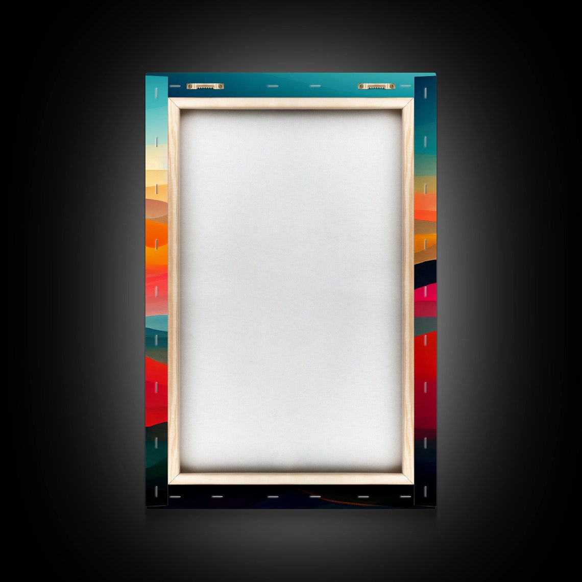 Art Deco Print Midcentury Modern Sunset And Clouds Unique Wall Art - Image 2