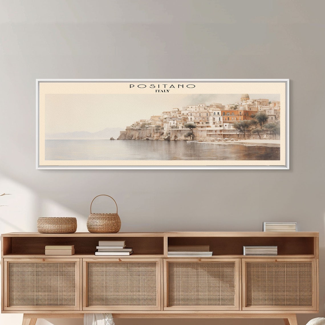 Positano Italy Amalfi Coast Cliffside Village Sea View Travel Poster - Image 3