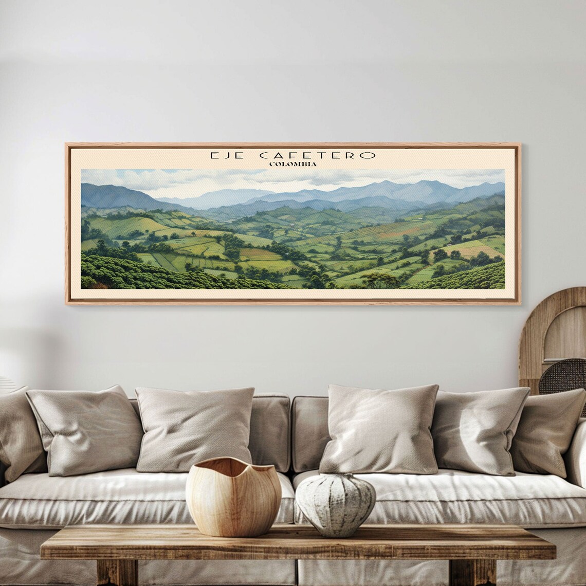 Eje Cafetero Colombia Travel Poster, Panoramic View - Image 3