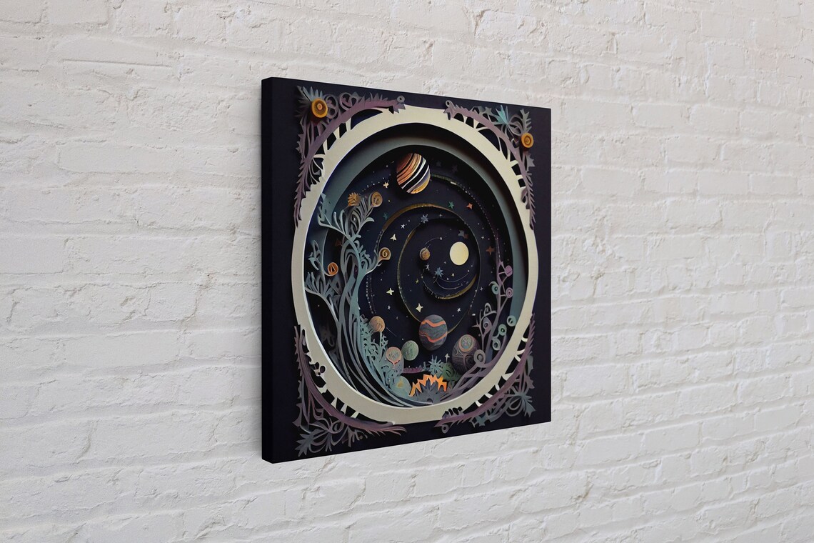 Van Gogh Starry Night Decoupage Layered Art Print