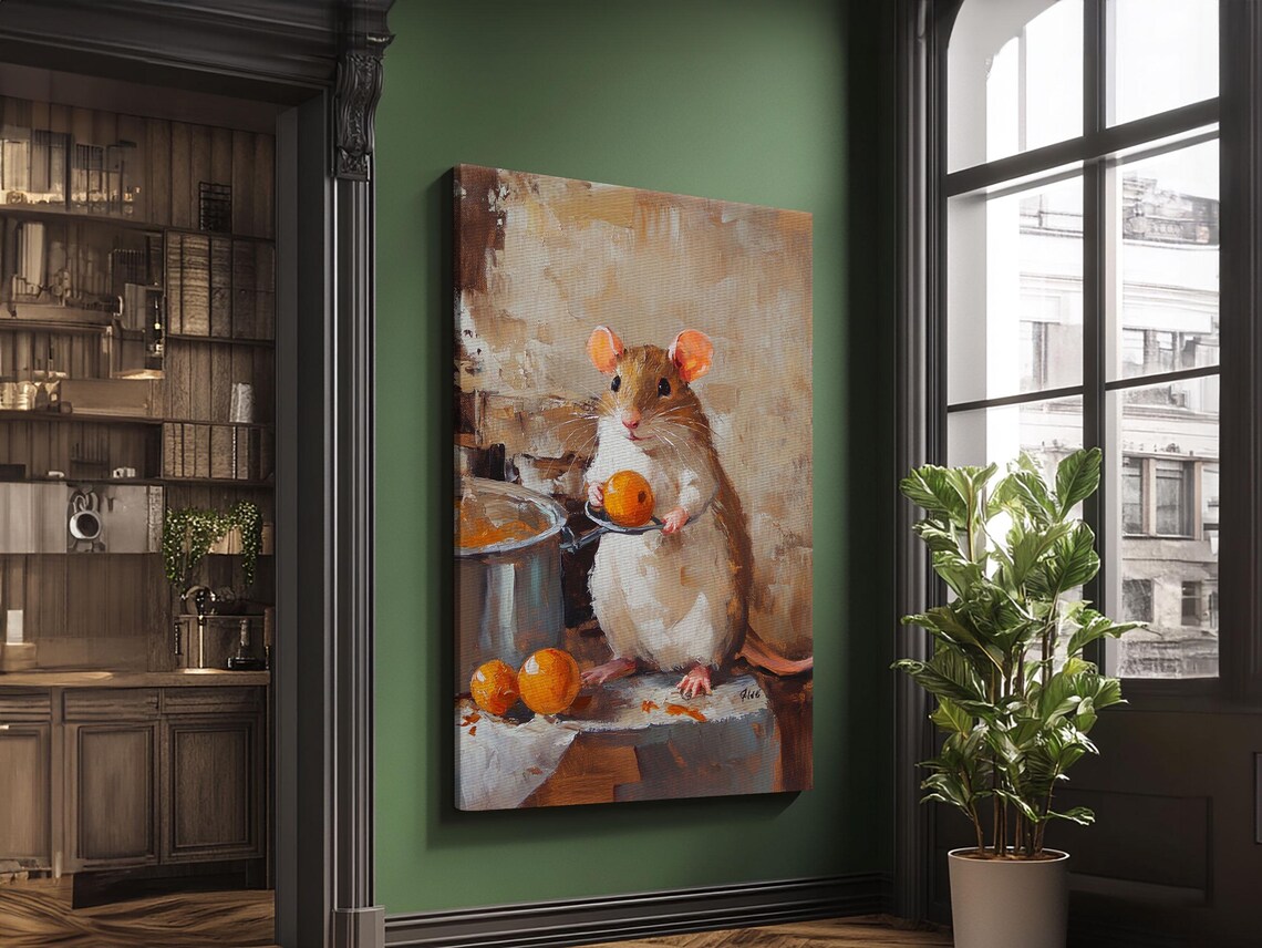 Rats With Jobs: Rat Chef Cooking Stew Art Print - Image 3