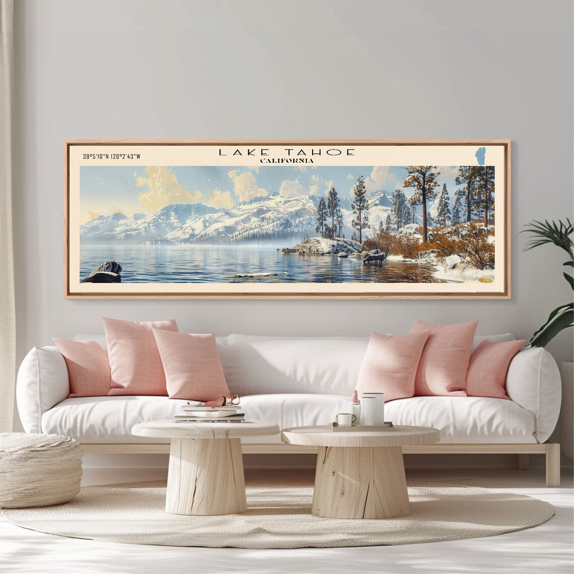 Lake Tahoe Travel Poster, Lake House Wall Art Print - Image 3