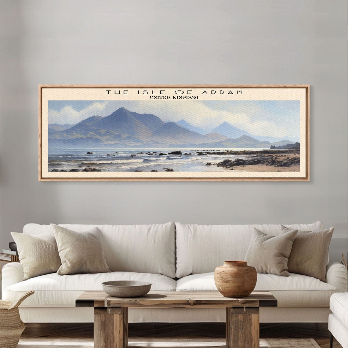 Isle of Arran Scotland Rocky Shore Blue Mountain Coast Travel Poster - Image 5