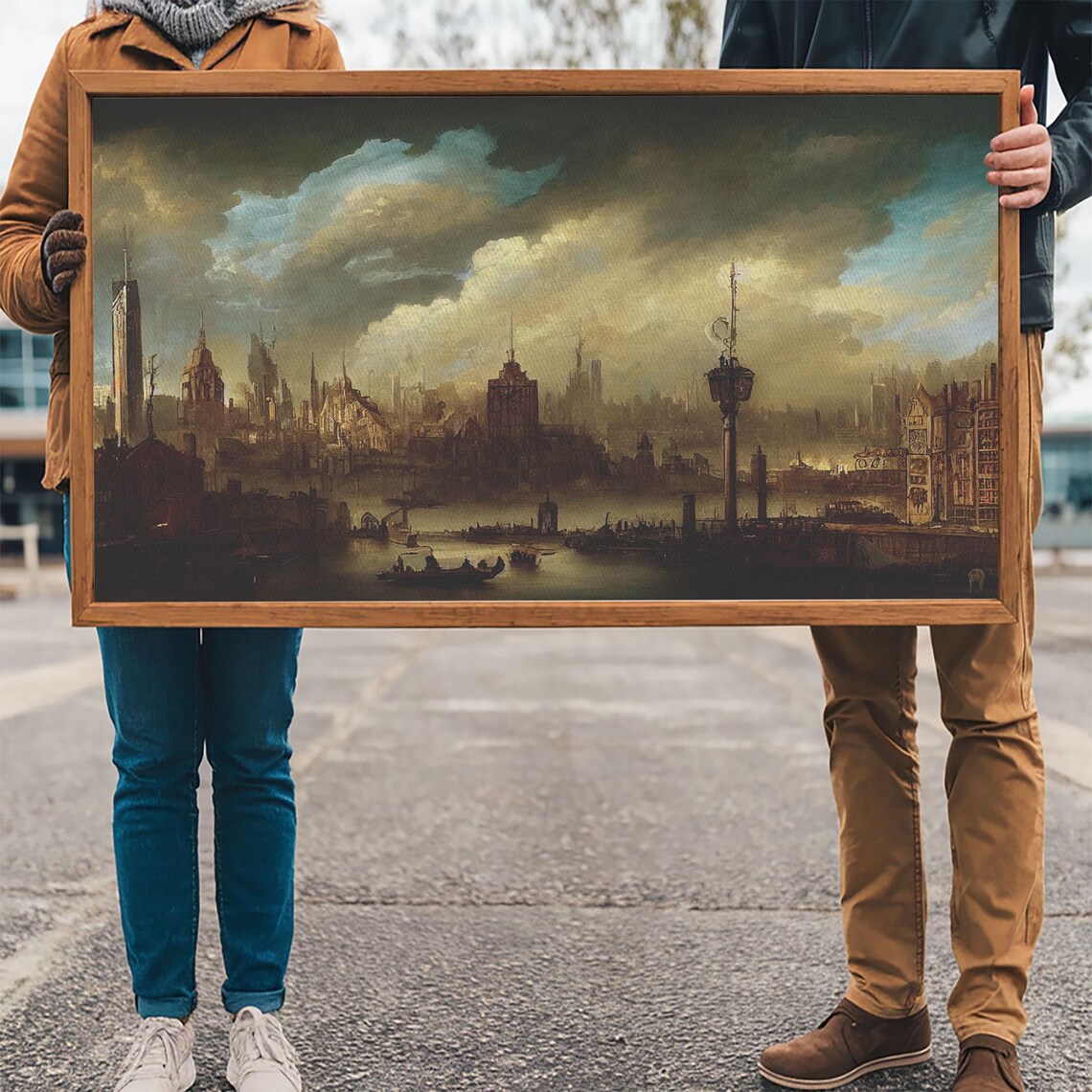 Victorian Steampunk Cityscape, Concept Art Print - Image 3