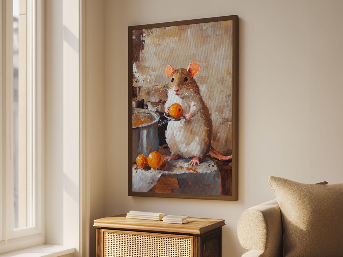Rats With Jobs: Rat Chef Cooking Stew Art Print - Image 2