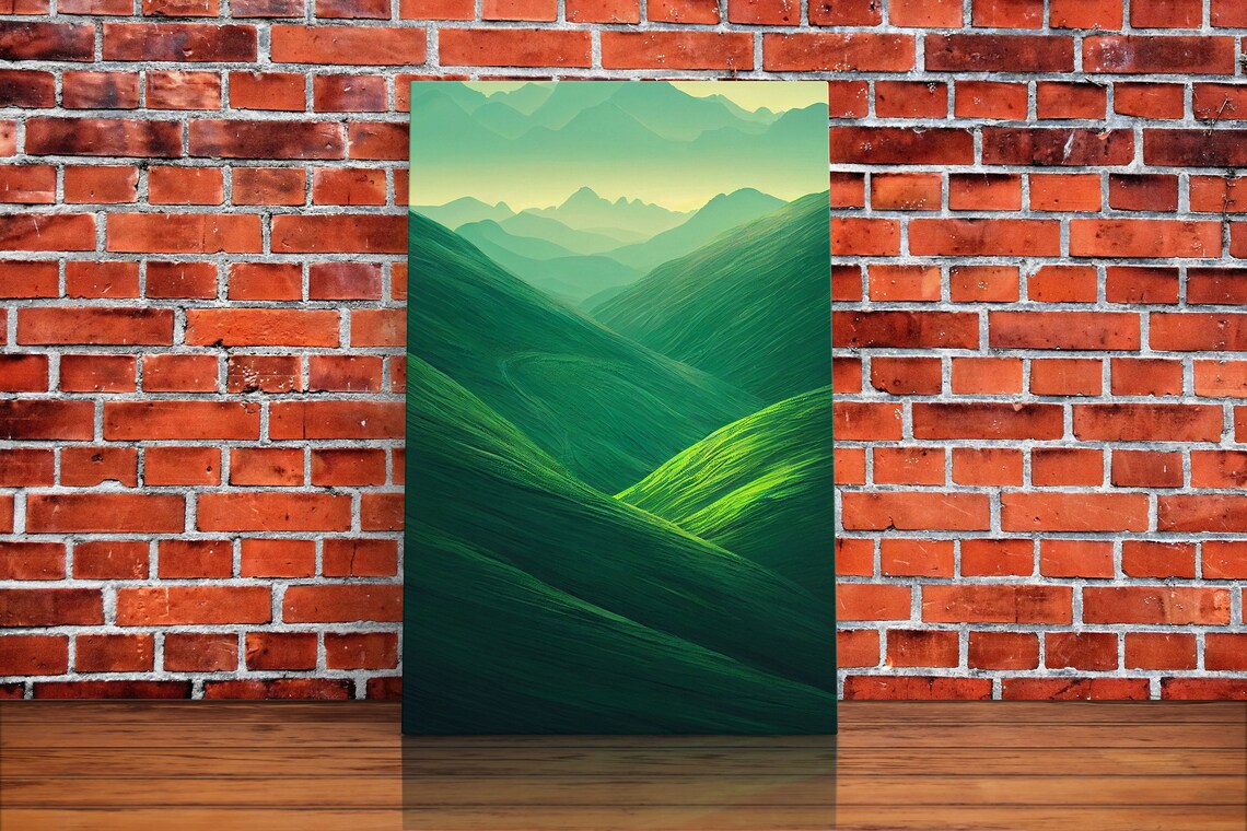 Ireland Rolling Hills Landscape, Emerald Green Art Print - Image 2