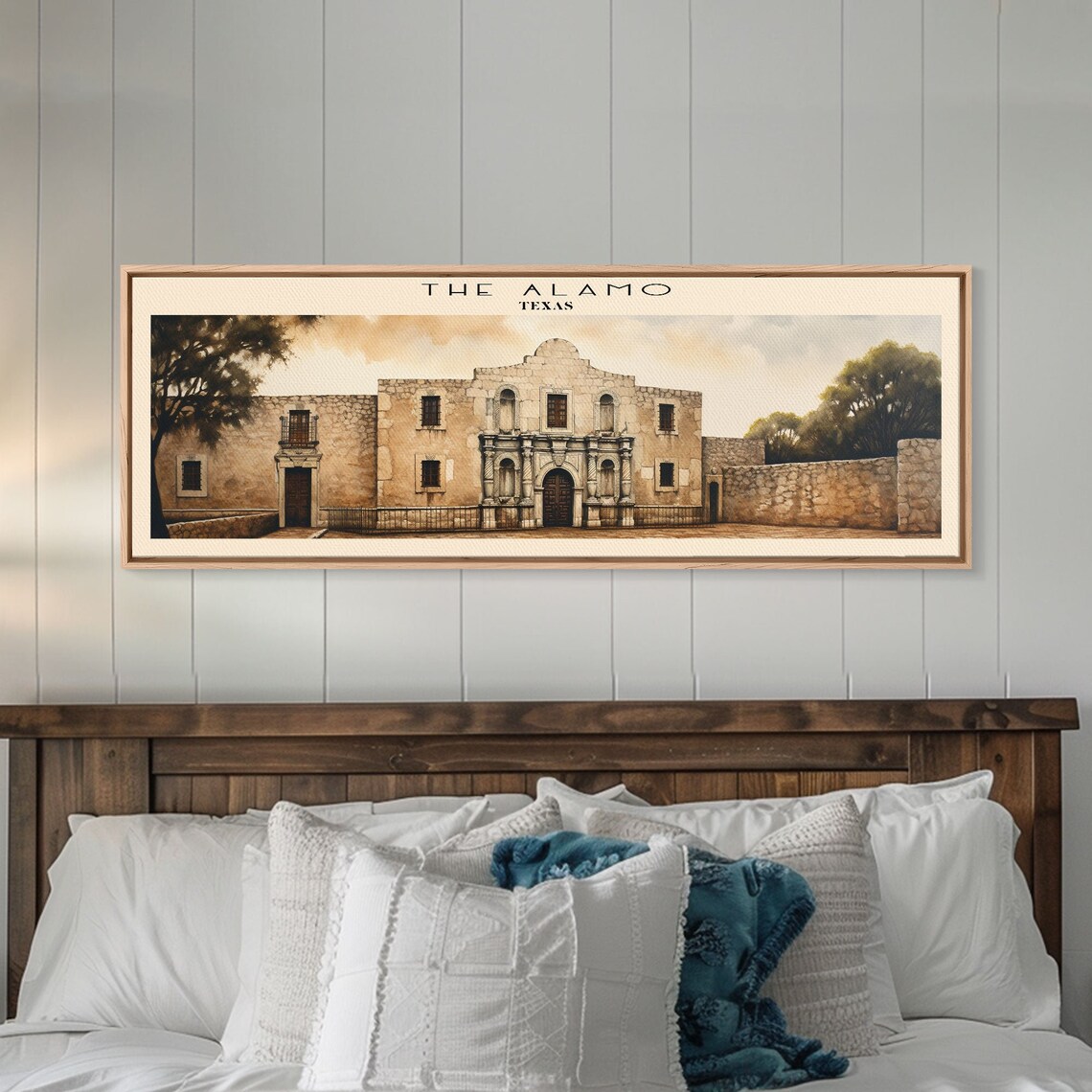 The Alamo Retro Travel Poster, Panoramic Home Decor - Image 2