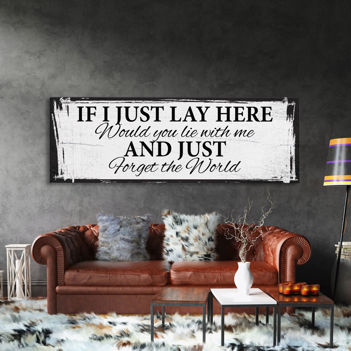 If I Lay Here Bedroom Sign, Above Bed Wall Art Print - Image 3