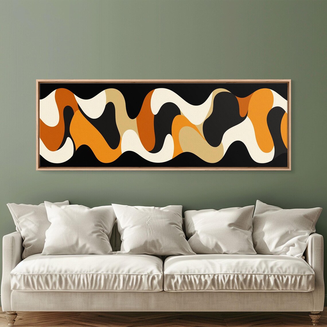Amber Waves Boho Abstract, Mid-Century Style - Image 6