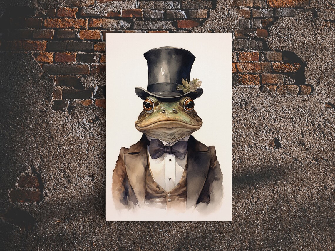 Toad Victorian Portrait, Vintage Style Art Print