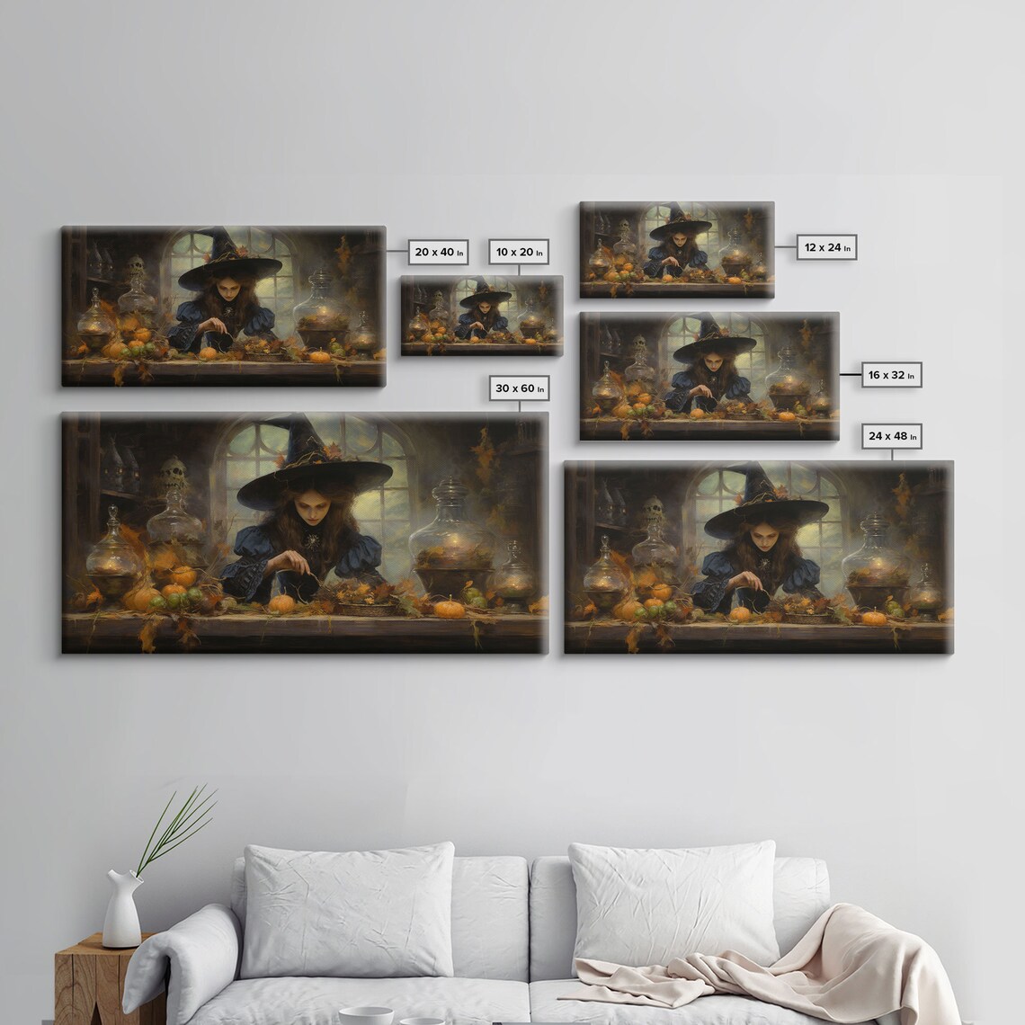 The Witch and Her Potions, Halloween Poster Print - Image 2