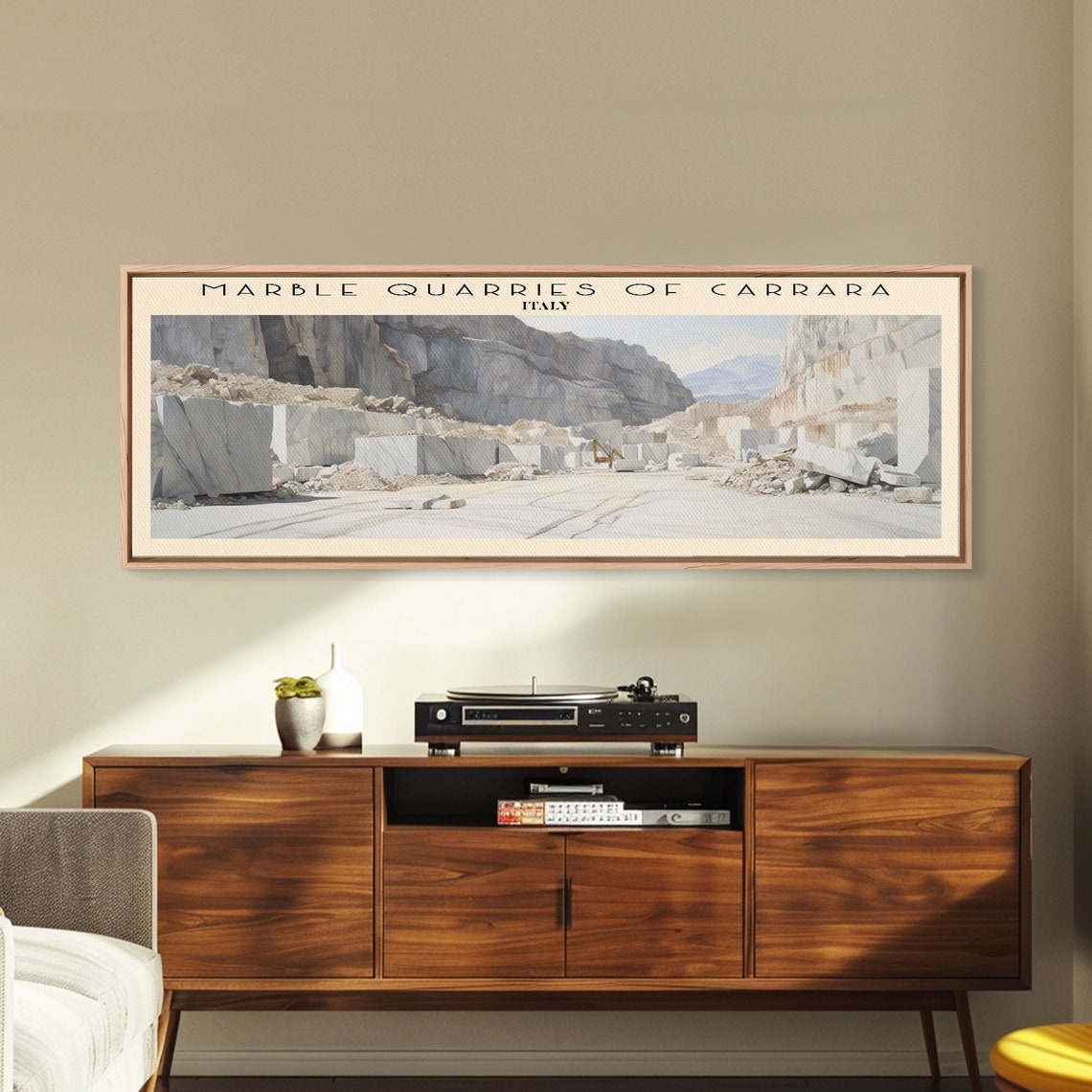 Carrara Marble Quarries Italy White Marble Cliffs Panoramic Poster - Image 5