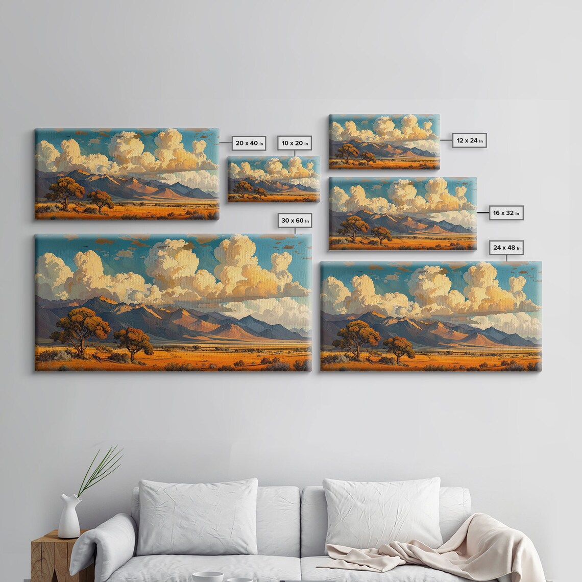 Watercolor Desert Landscape, Minimalist Art Print - Image 2