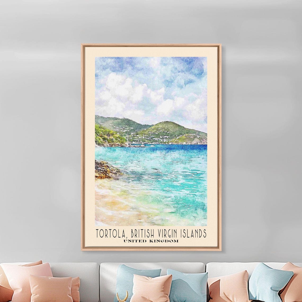 Tortola British Virgin Islands Turquoise Water White Sand Poster - Image 2