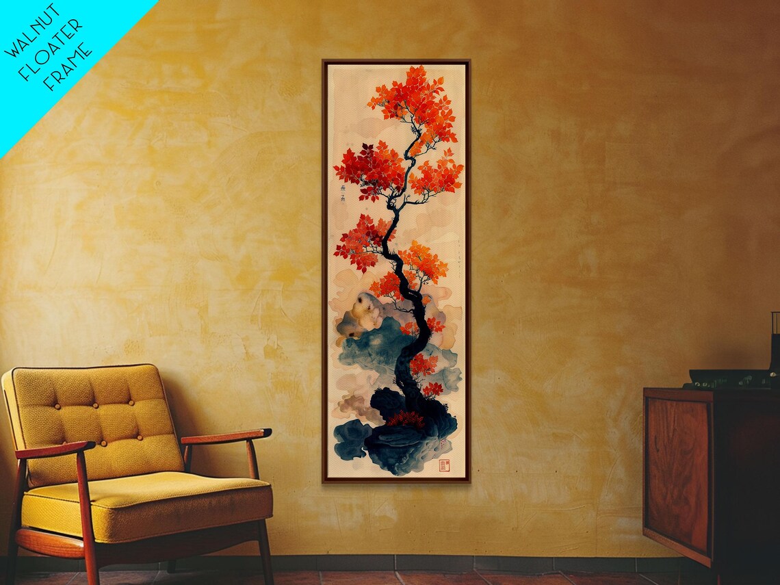 Japanese Maple Tree in Autumn Ukiyo-E Art Print - Image 6
