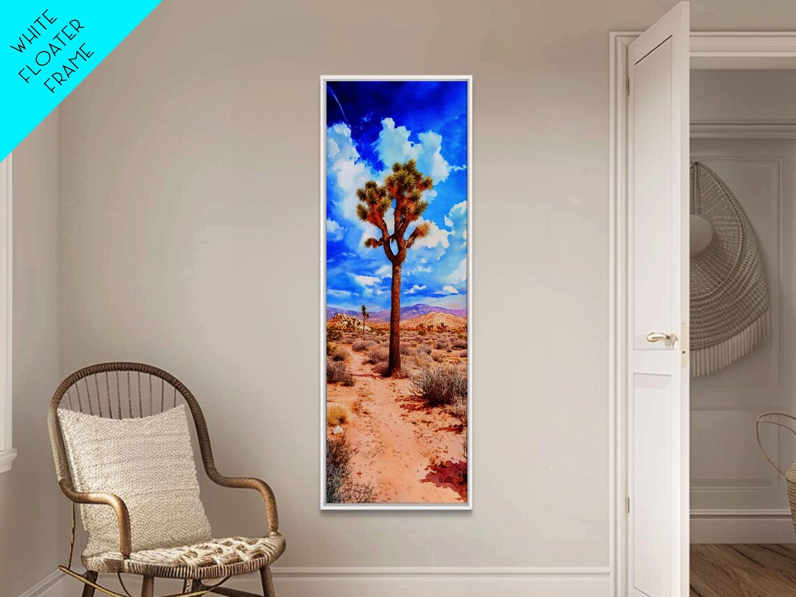 Joshua Tree Desert Trail Vivid Blue Sky California Desert Poster - Image 6