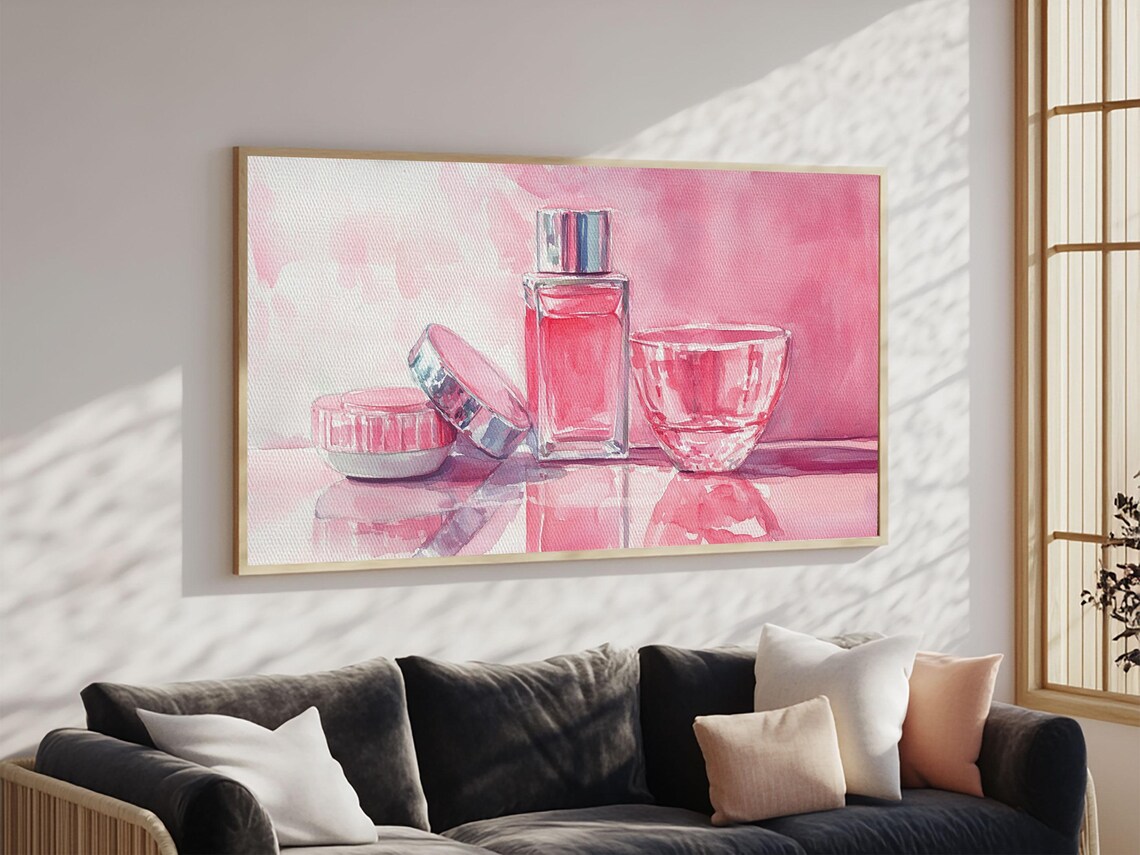 Light Pink Wall Art Print Modern Minimalist Art Whimsical Home Decor Therapy Art Piece Light Pink Abstract Art Gift Idea - Image 5
