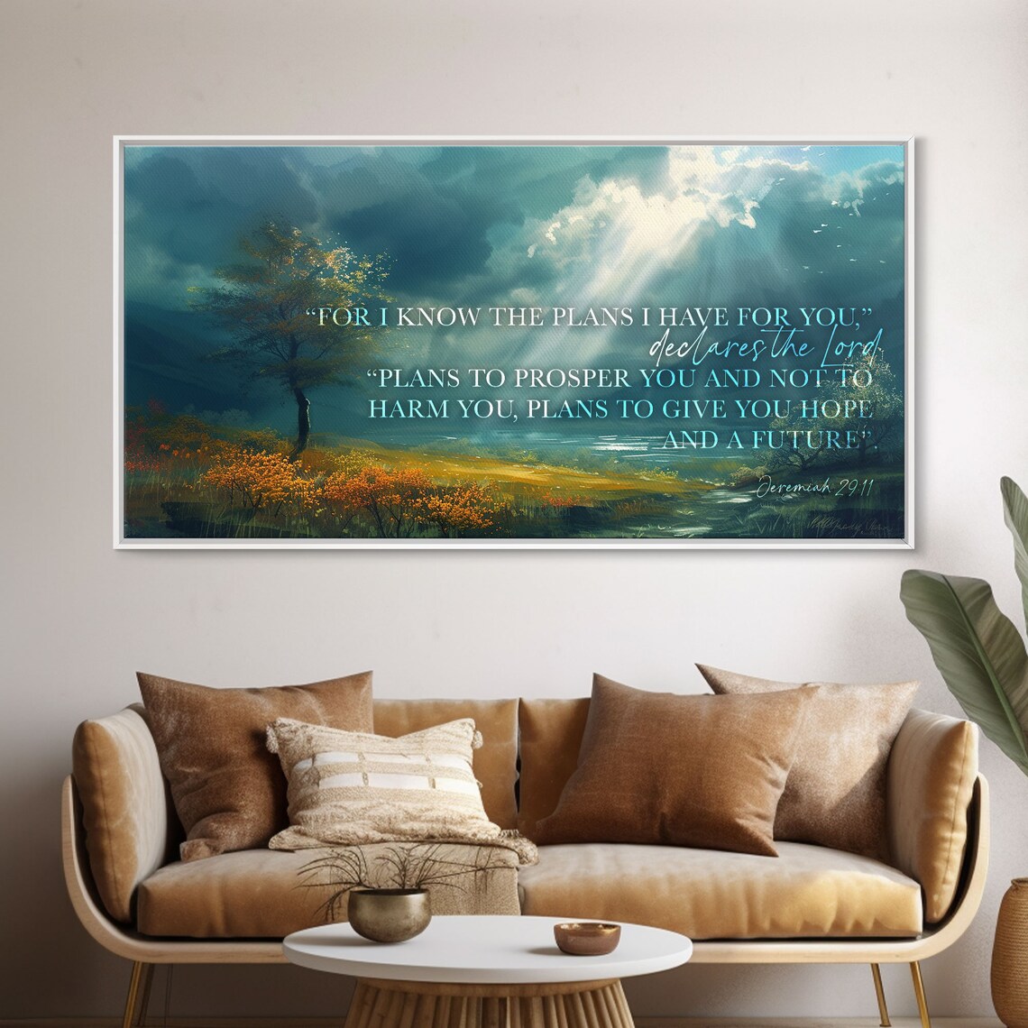 Jeremiah 29:11 Bible Verse Art Print, Scripture Decor - Image 6