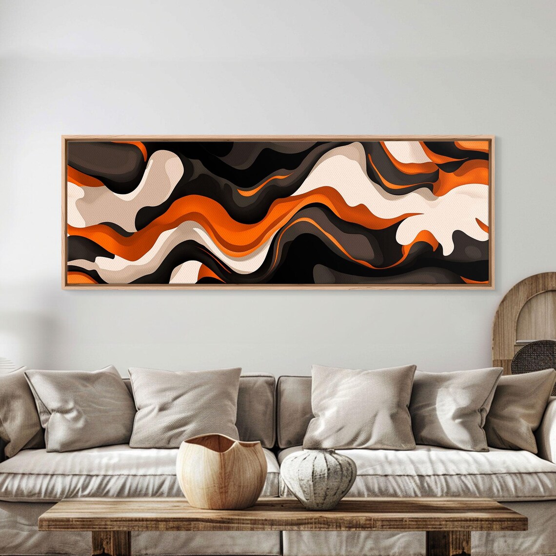 Retro Abstract Art Print, Oversized Extra Wide - Image 4